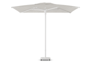 Parasol Jardinico JCP.102 in A01 White frame, C011 Cotton doek en S01 White basis, te koop bij Chique Buiten Leven voor luxe buitenruimtes.
