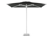 Parasol Jardinico JCP.102 in A01 White frame, C210 Pitch doek en S01 White basis, ontworpen voor stijlvolle buitenruimtes bij Chique Buiten Leven.