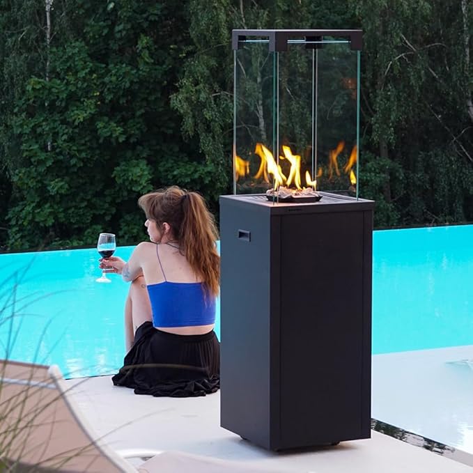 Gasheater voor Buiten – Patio Light Design Terrashaard in Zwart | Kratki - Chique Buiten Leven - Kratki - Buiten gashaard