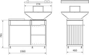 Buitenhaard met Grill – Quadrum Horizontale Houtgestookte BBQ & Vuurplaats | Kratki