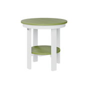 Berlin Gardens rond bijzettafeltje Ø55 cm in Kiwi Green met wit – frisse accenttafel voor tuin of binnenruimte