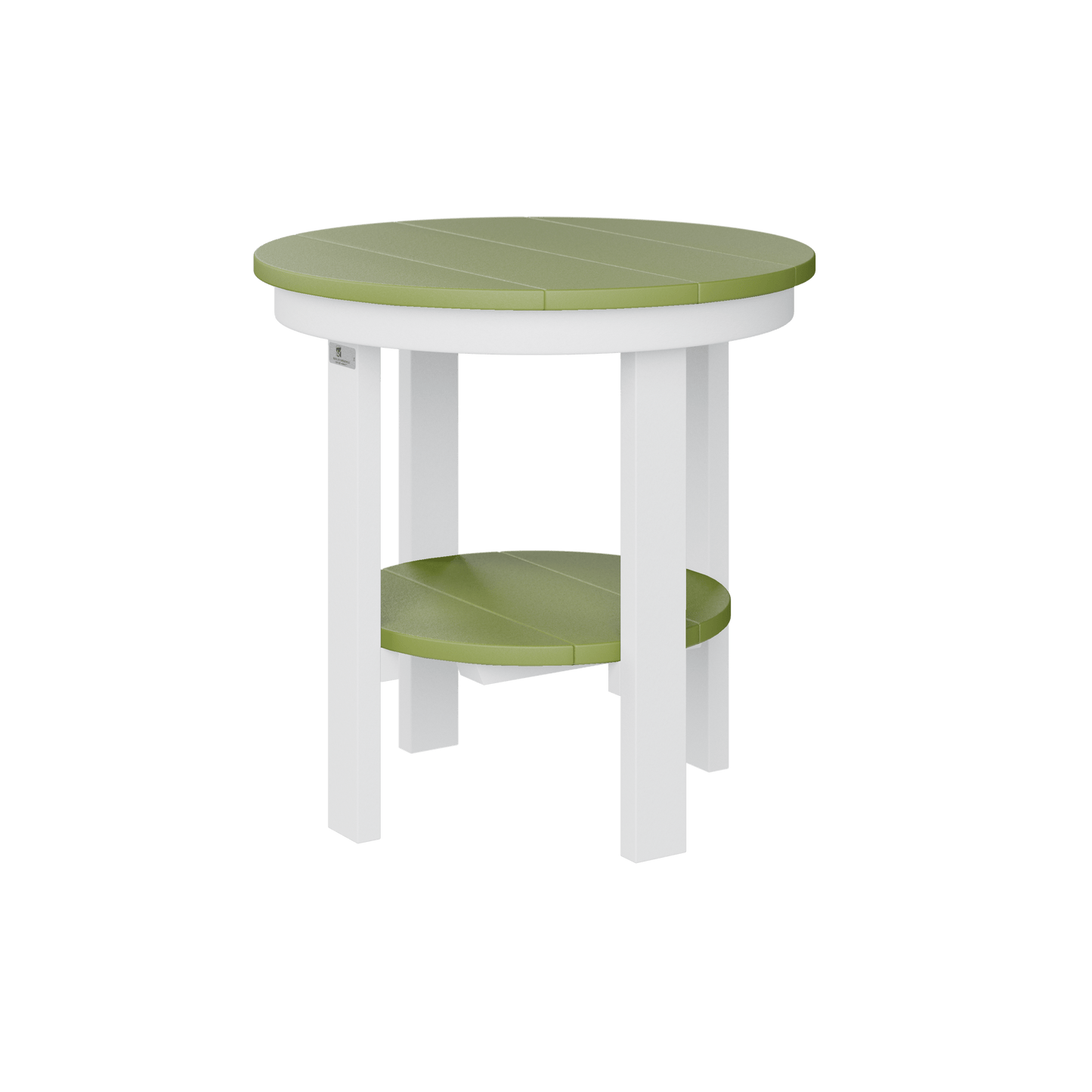 Berlin Gardens rond bijzettafeltje Ø55 cm in Kiwi Green met wit – frisse accenttafel voor tuin of binnenruimte
