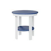 Berlin Gardens bijzettafel Ø55 cm in Pacific Blue en wit – duurzame design tafel voor buitengebruik