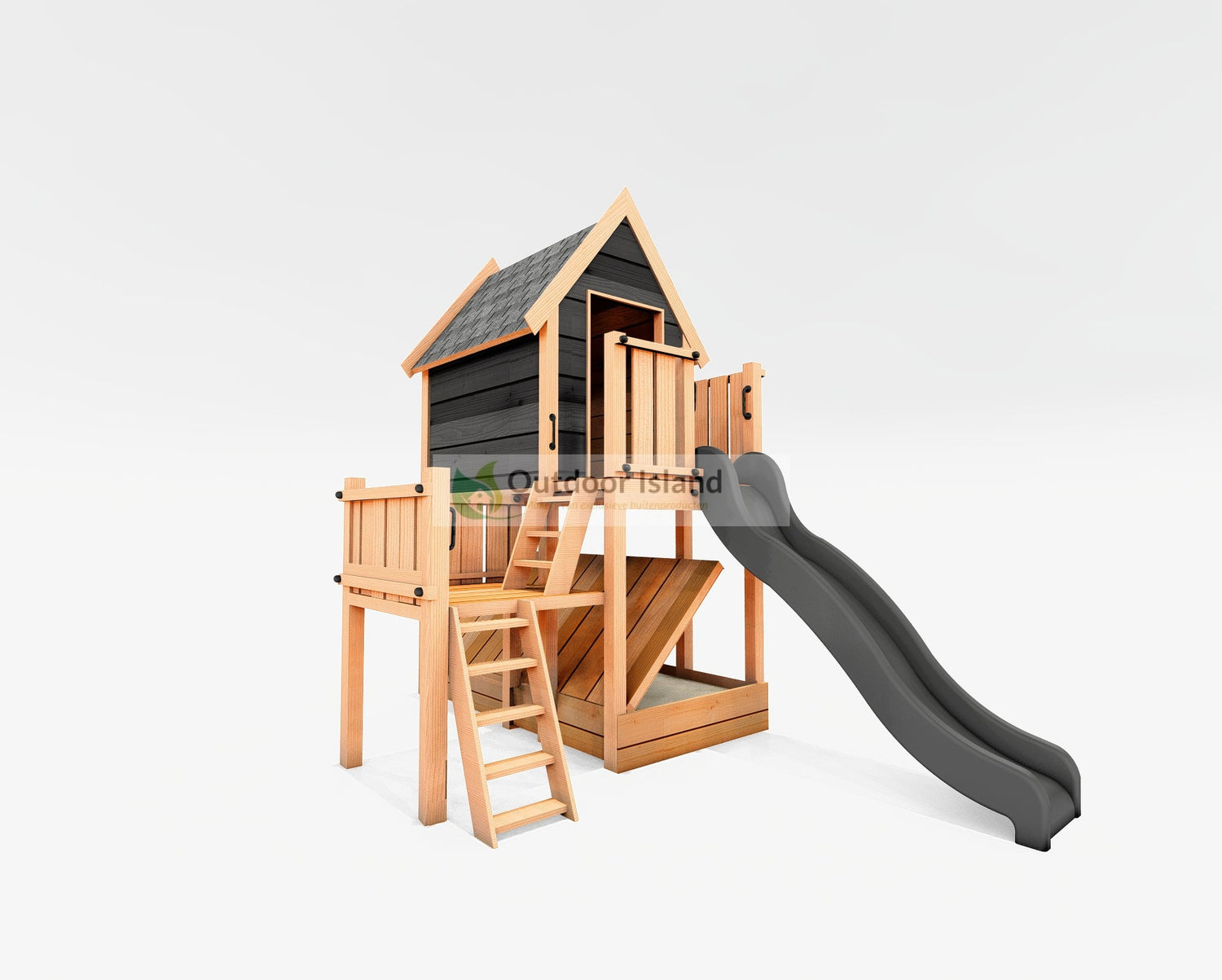 Speelhuisje met Glijbaan | Douglashout | Klassiek | Outdoor Island Outdoor Island