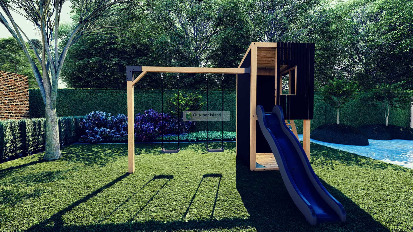 Douglas aanbouw schommel - modern Speeltoestel | Outdoor Island - Chique Buiten Leven - Outdoor Island Accessoires