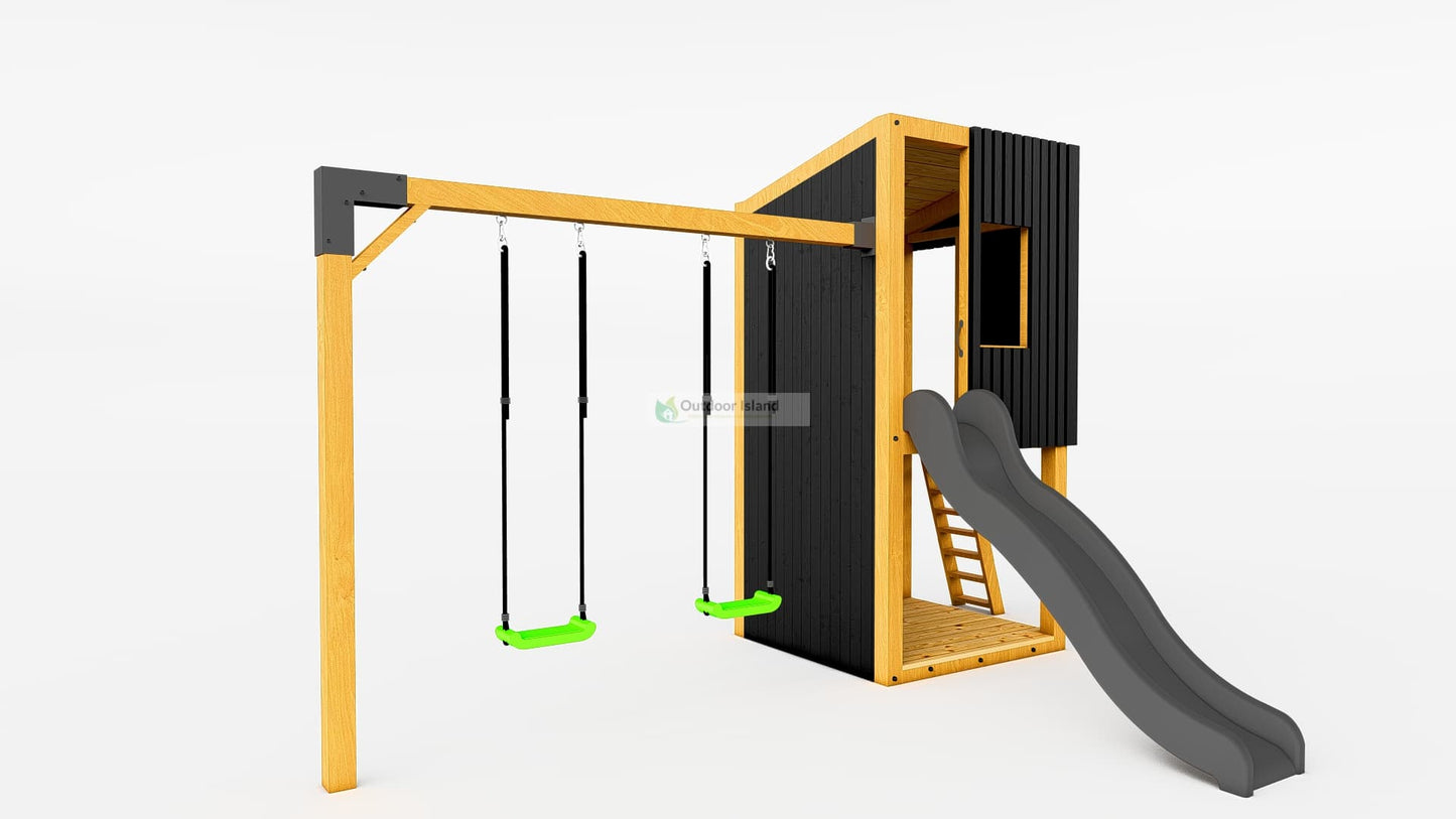 Douglas aanbouw schommel - modern Speeltoestel | Outdoor Island