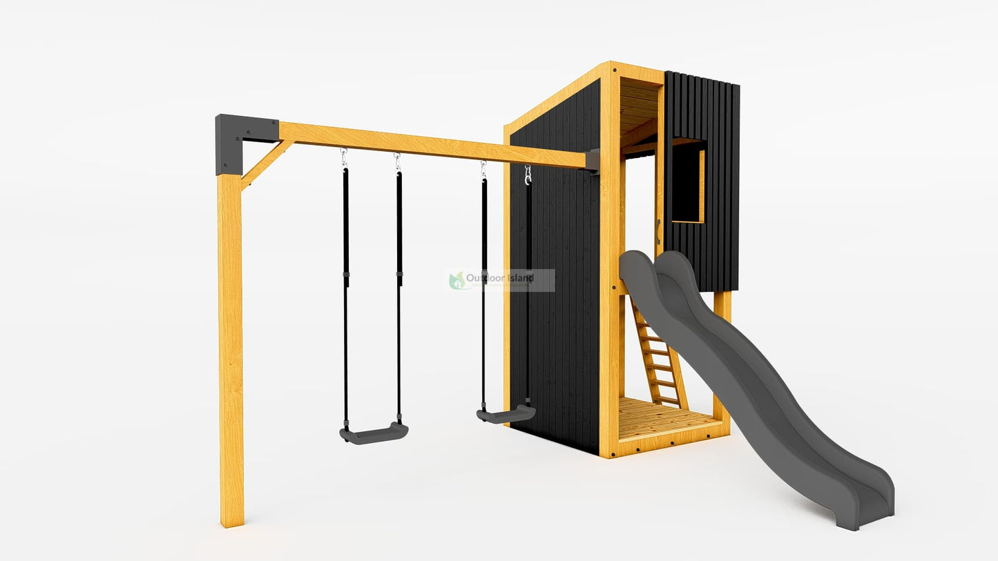 Douglas aanbouw schommel - modern Speeltoestel | Outdoor Island
