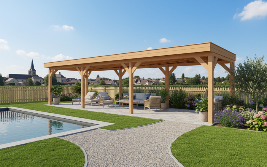 YARD Outdoor SUBLIME overkapping plat dak 1000x300 cm Douglas blank