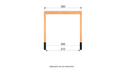 Tuinhuis met Glazen Schuifwanden van Douglashout | Yard Outdoor 6 x 3 meter - Bouwpakket