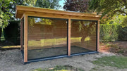 Tuinhuis met Glazen Schuifdeuren | YARD Outdoor | Plat Dak | 5x3 Meter - Bouwpakket