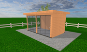 Tuinhuis met Glazen Schuifdeuren | YARD Outdoor | Plat Dak | 5x3 Meter - Bouwpakket