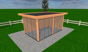 Tuinhuis met Glazen Schuifdeuren | YARD Outdoor | Plat Dak | 5x3 Meter - Bouwpakket