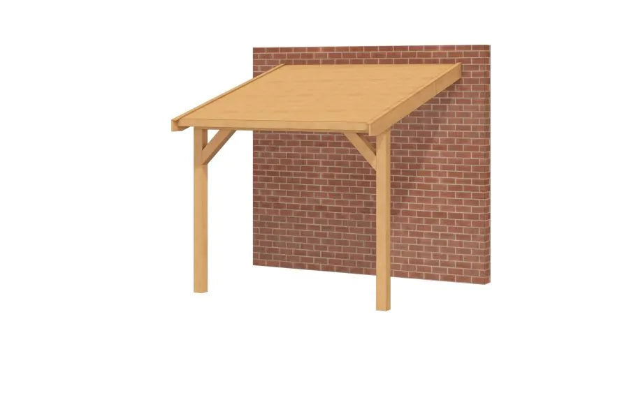 Veranda Douglas Hout Bouwpakket OBLIQUE Schuin Dak 300 x 300 cm - YARD Outdoor buitenverblijf voor stijlvolle tuinen