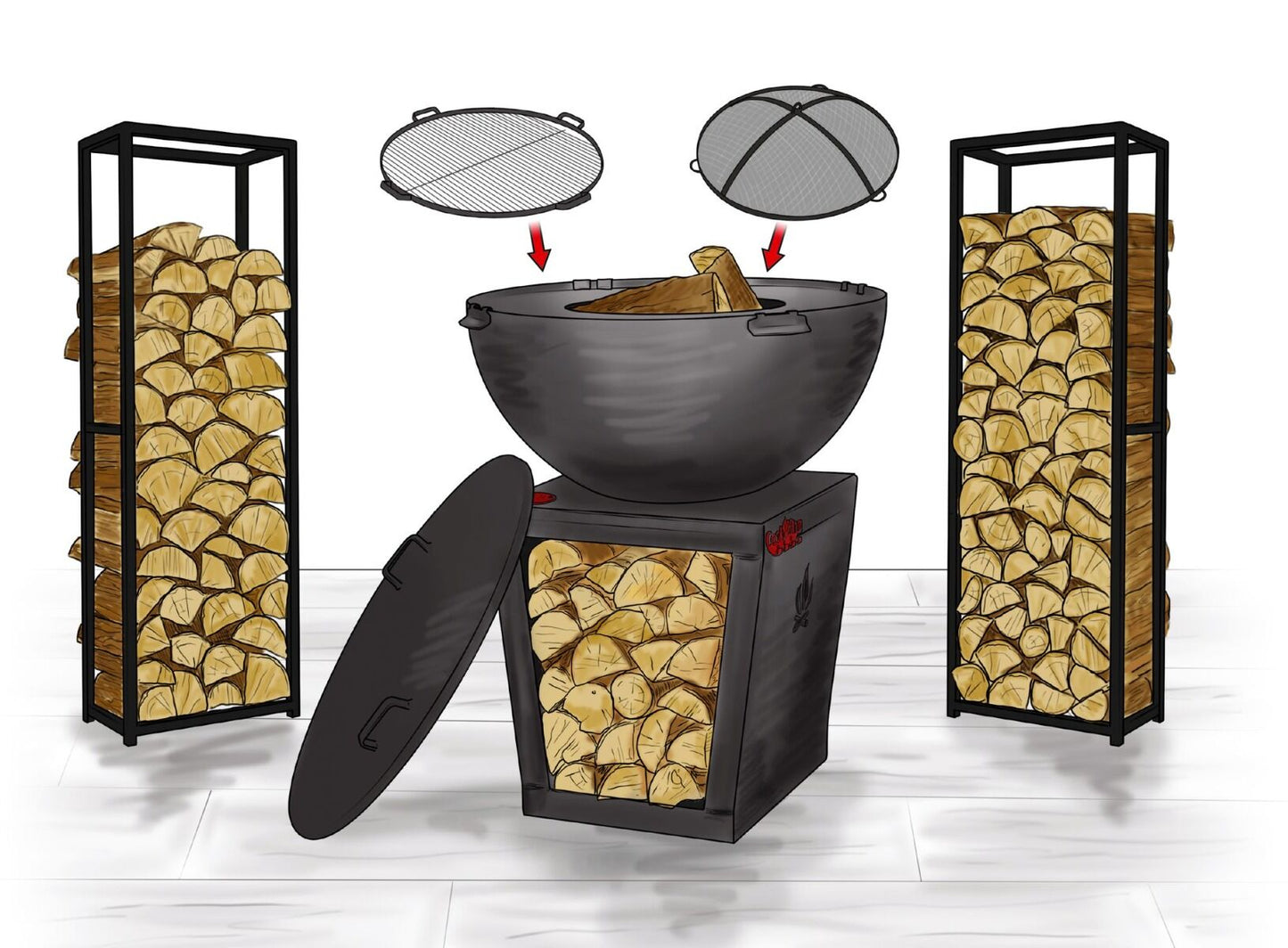 Vuurschaal BBQ Grill | CookKing Premium Santos - Chique Buiten Leven - CookKing Vuurschaal BBQ Grill