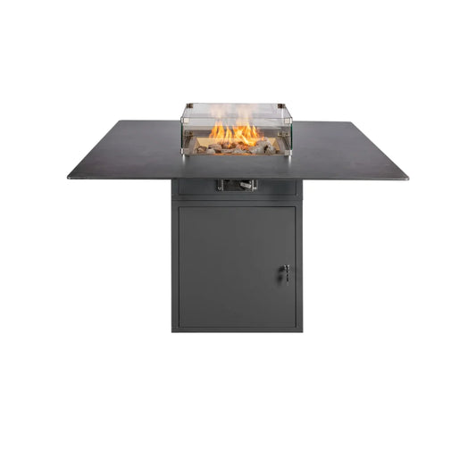 Slava Low luxe vuurtafel voor buiten – moderne gashaard tafel van Engasco – Chique Buiten Leven