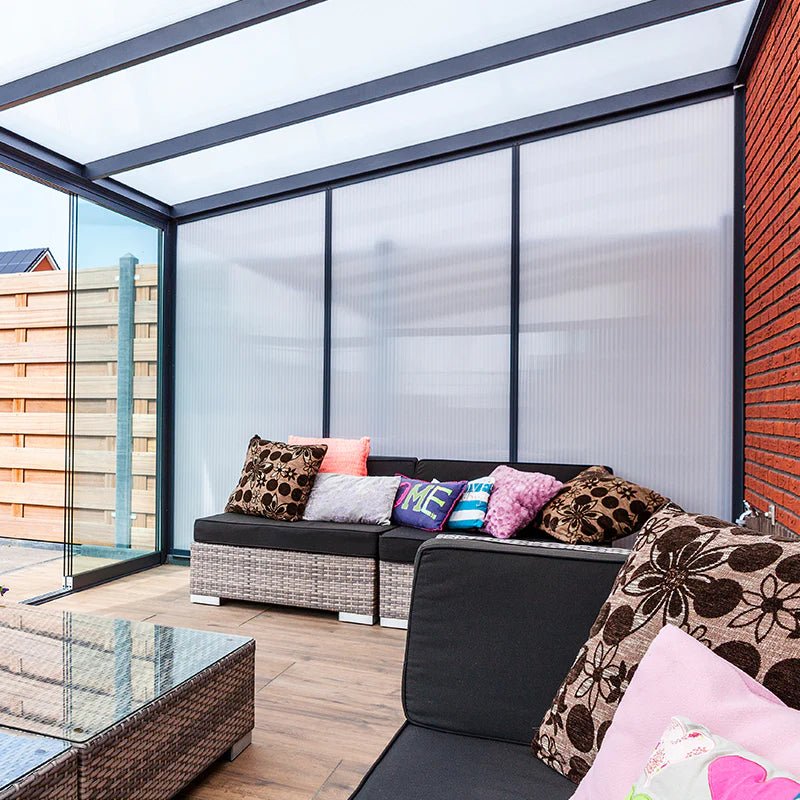Veranda | Nebbiolo | Deponti | Antraciet 4 x 3 Meter - Bouwpakket - Chique Buiten Leven - Deponti - Aluminium veranda