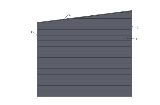 Zelfbouw Zijwand Volledig Dicht | YARD Outdoor | Aluminium Rabatwand