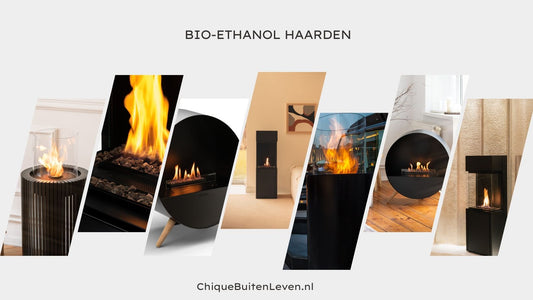 Verschillende bio-ethanol haarden in diverse stijlen en ontwerpen, geschikt voor moderne en milieuvriendelijke verwarming.