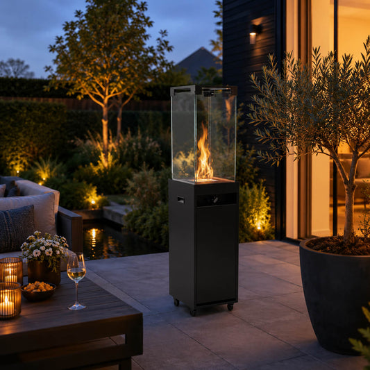 Faro buitenhaard op gas op een nederlandse tuin