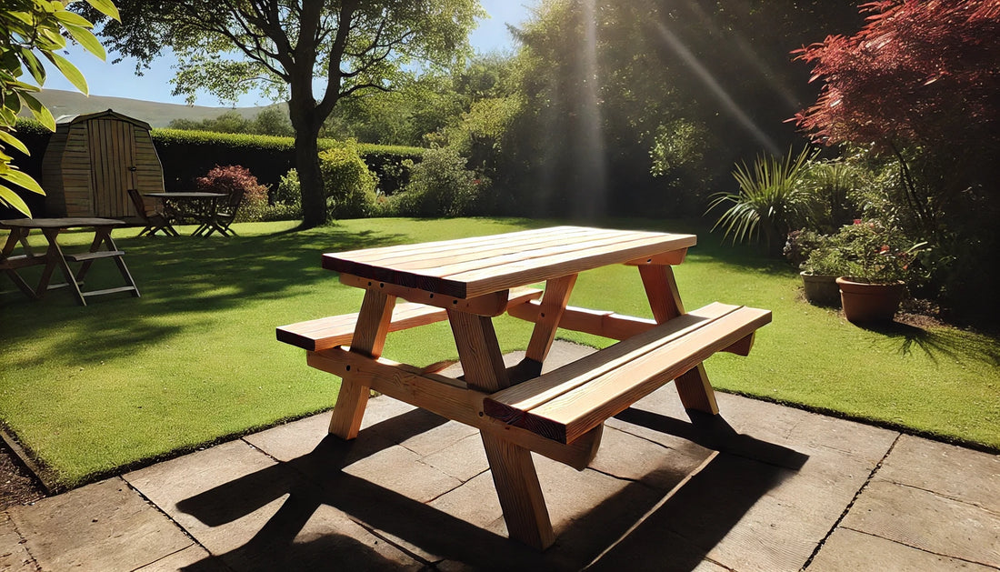 Picknicktafel van douglas hout 