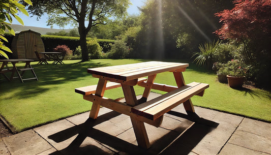 Picknicktafel van douglas hout 