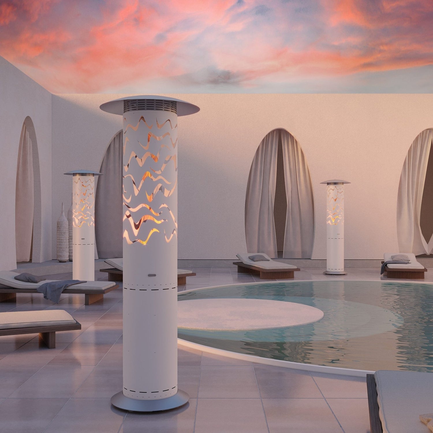 Luxe gashaard voor buiten op een terras – stijlvolle warmte en sfeer in de buitenruimte