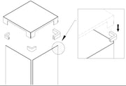 Rubberset voor Faro Planika – Tussenstuk tussen glas en bovenplaat (4 stuks)