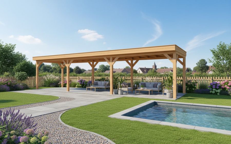 YARD Outdoor SUBLIME overkapping plat dak 1100x300 cm Douglas blank
