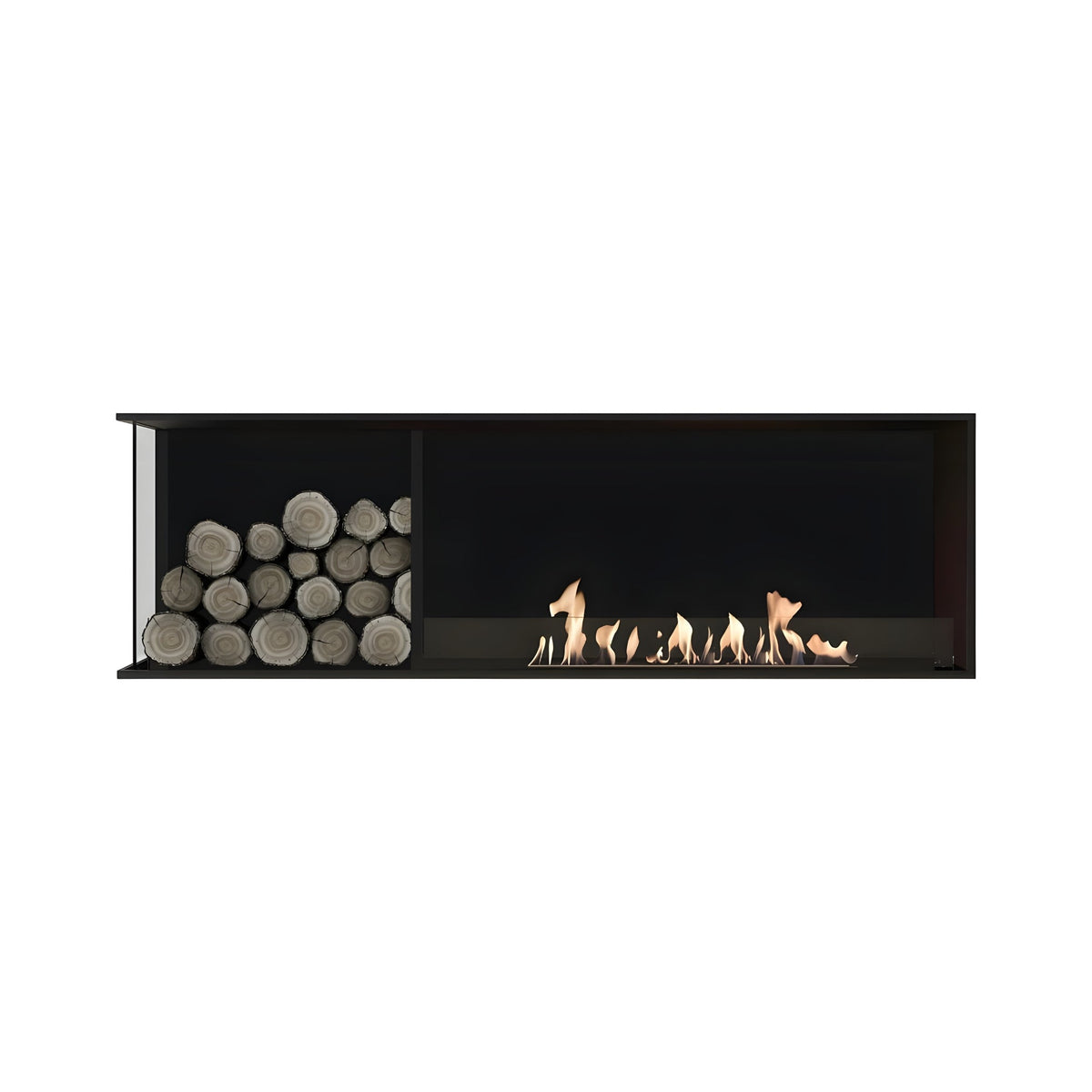 Wild Flame Main Deluxe bio-ethanol inbouwhaard links 120 cm – productfoto
