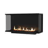 Made driezijdige bio-ethanol inbouwhaard met volle glas – 130 cm | Wild Flame