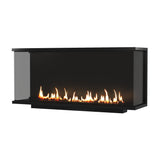 Made driezijdige bio-ethanol inbouwhaard met volle glas – 140 cm | Wild Flame