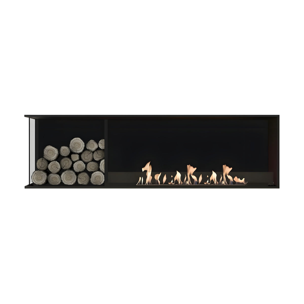 Wild Flame Main Deluxe bio-ethanol inbouwhaard links 140 cm – productfoto