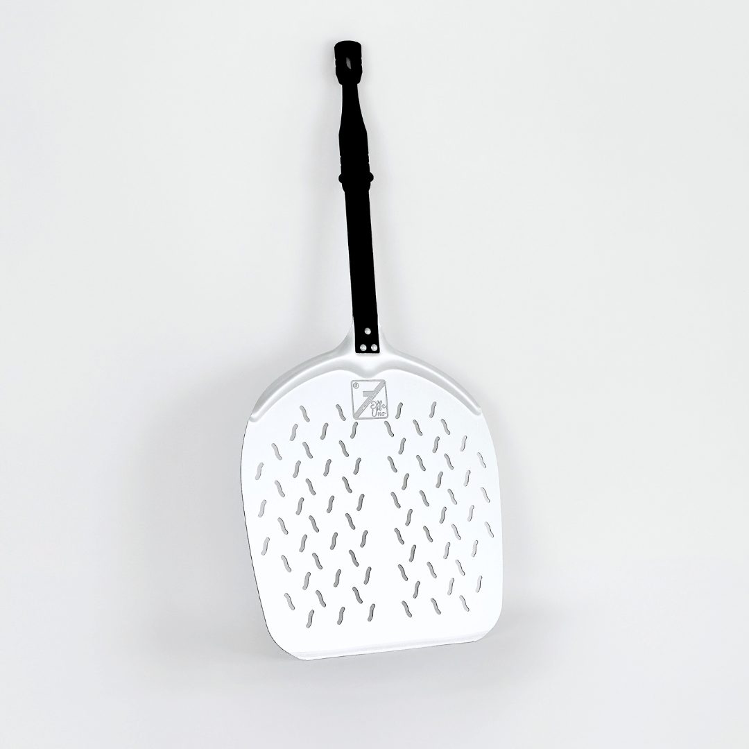 Effeuno geperforeerde aluminium pizzaschep 33 cm - detailfoto 2