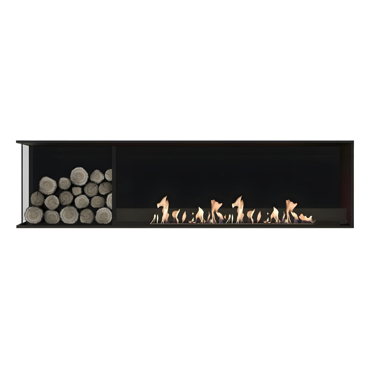 Wild Flame Main Deluxe bio-ethanol inbouwhaard links 200 cm – productfoto