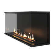Wild Flame Made driezijdige bio-ethanol inbouwhaard met volle glas 140 cm – sfeerfoto
