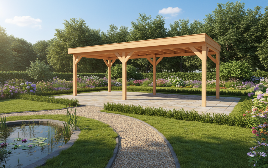 YARD Outdoor SUBLIME overkapping plat dak 700x300 cm Douglas blank