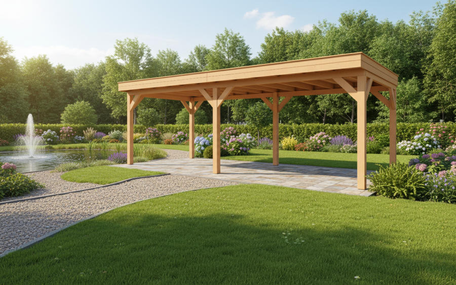 YARD Outdoor SUBLIME overkapping plat dak 750x300 cm Douglas blank