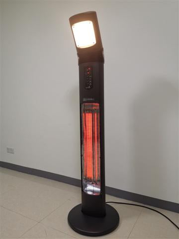Apollo infrarood terrasverwarmer met geïntegreerd LED-licht – elegante buitenverlichting en verwarming in één