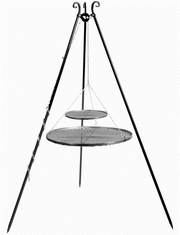Driepoot grill 180 cm met dubbel grillrooster 80 en 40 cm | CookKing