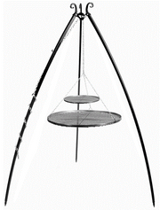 Driepoot grill 200 cm met dubbel grillrooster 80 cm + 40 cm | CookKing