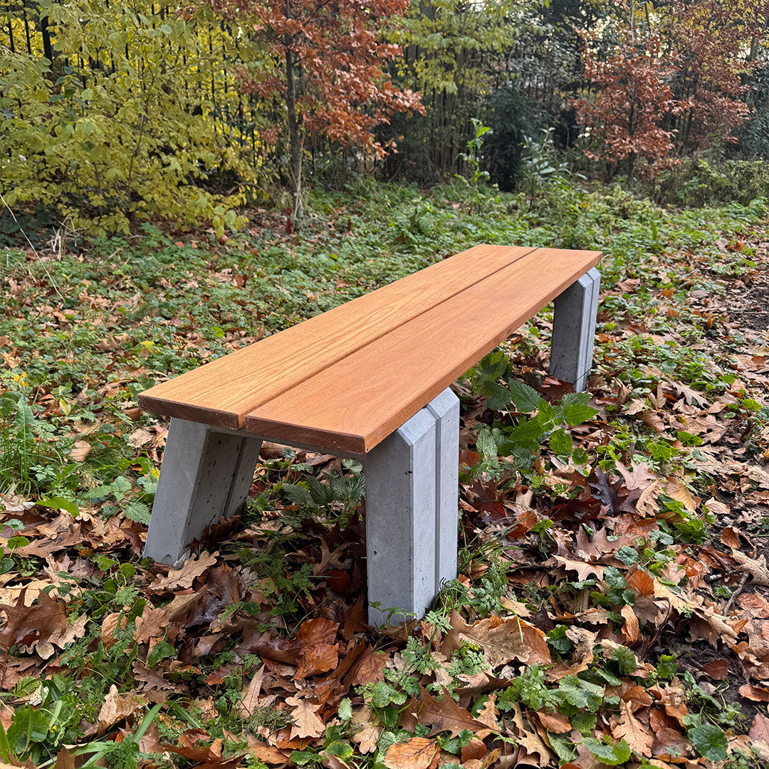 Rock Products C3 Shortbench compacte tuinbank met FSC hardhout en beton