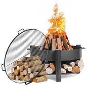 Vuurschaal MONTANA 80 cm met 80 cm grillrooster en 4 handgrepen | CookKing