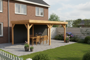 Douglas houten overkapping plat dak Sublime YARD Outdoor 600x300