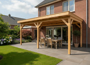Douglas houten overkapping plat dak Grandiose YARD Outdoor 600x270