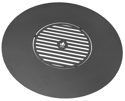 Grillplaat voor vuurschaal 102 cm met grillrooster 47 cm | CookKing
