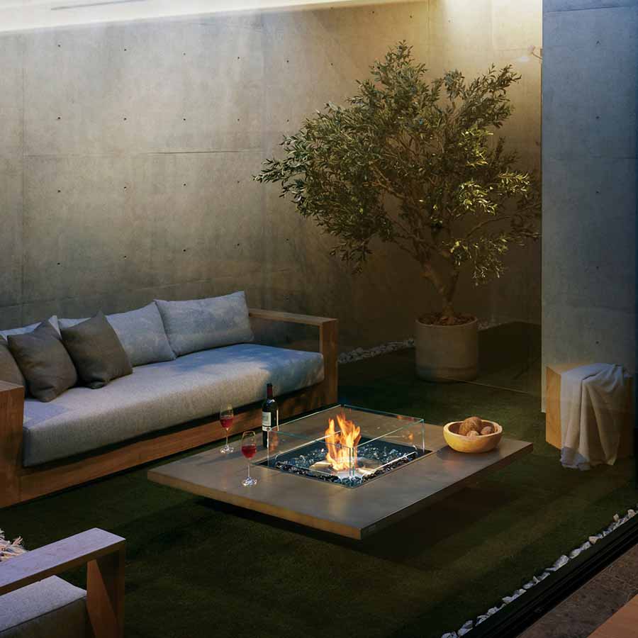 EcoSmart Fires Vertigo 40 | Ronde Bio-ethanol Vuurtafel van Fluid™ Beton
