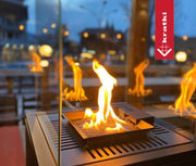 Gasgestookte Terrasheater met Glaspanelen – Luxe Warmte voor Jouw Tuin