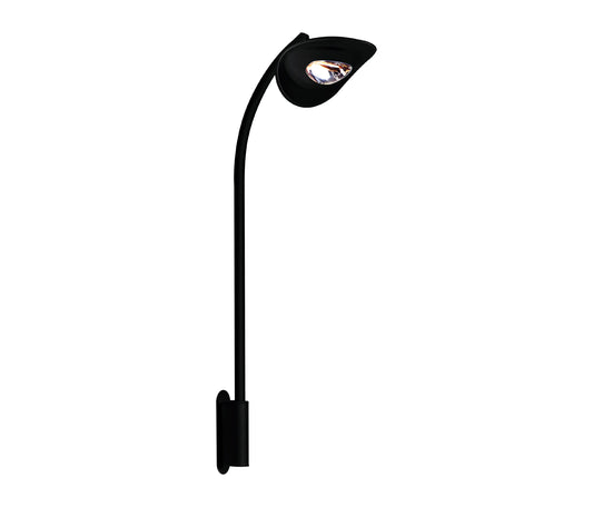 HOTDOOR wandgemonteerde infrarood terrasverwarmer met gebogen arm – design heater voor buitengebruik, zwart model