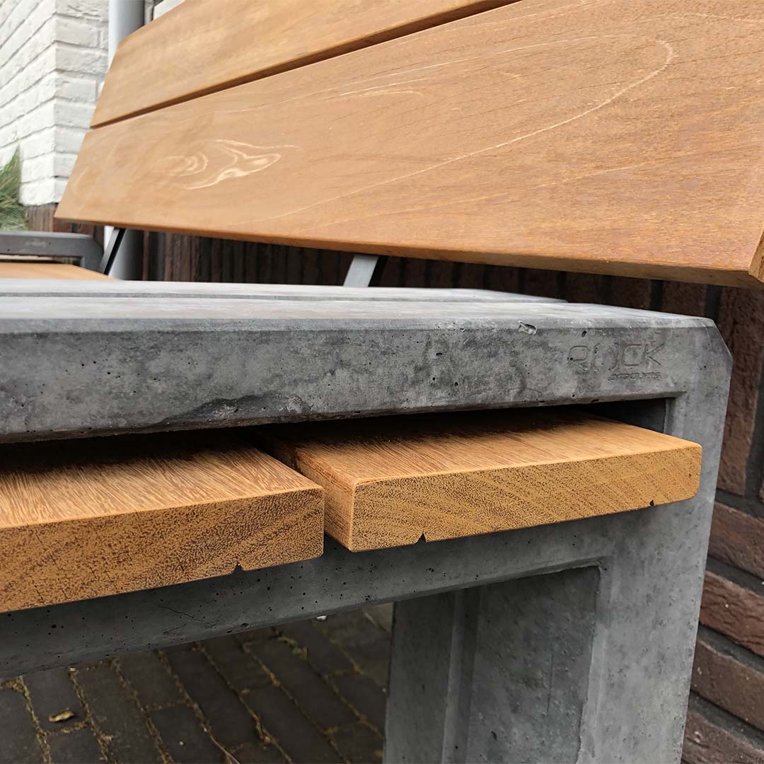 Rock Products C3 Bench tuinbank met FSC hardhout en antraciet beton – productfoto 4