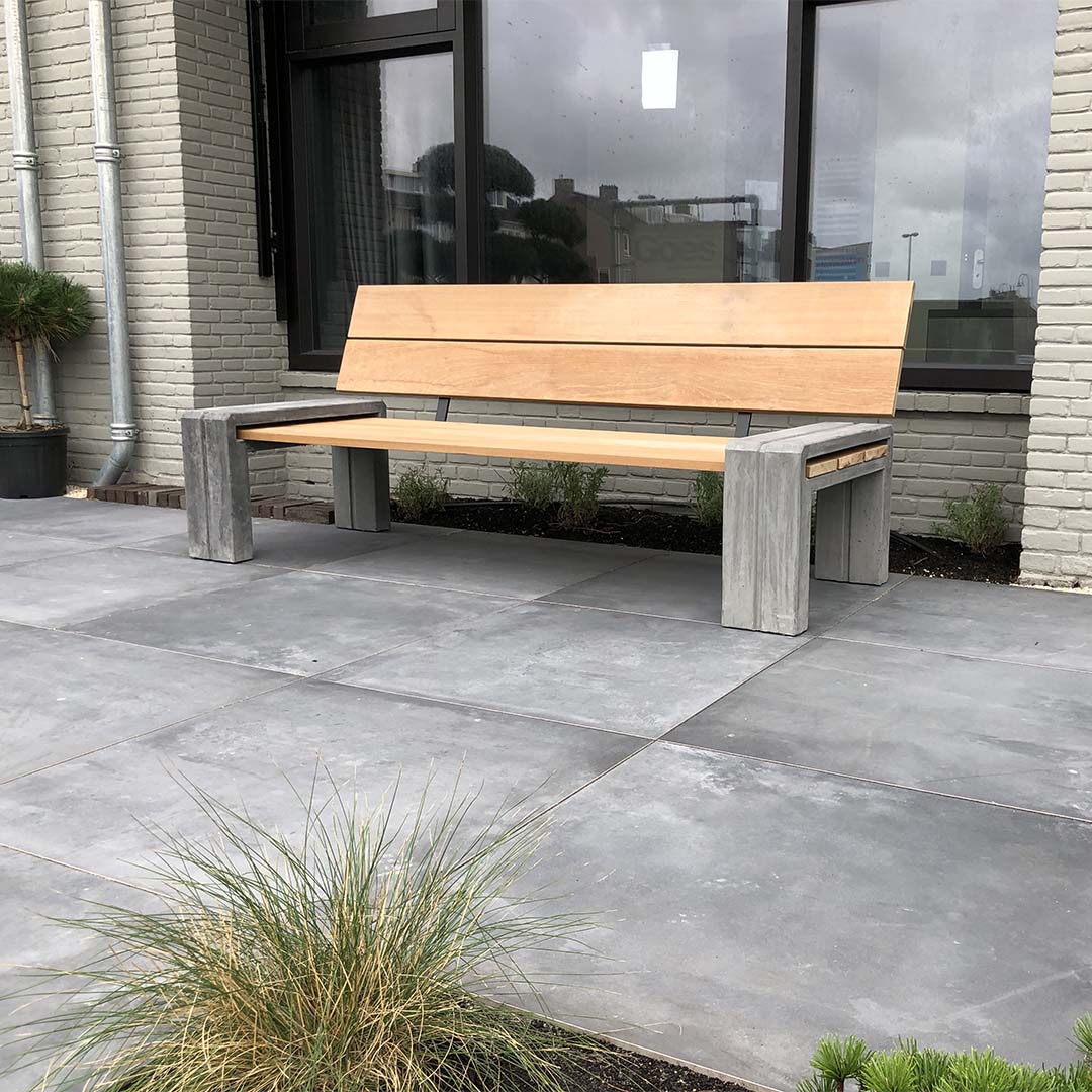 Rock Products C3 Bench tuinbank met FSC hardhout en antraciet beton – productfoto 6